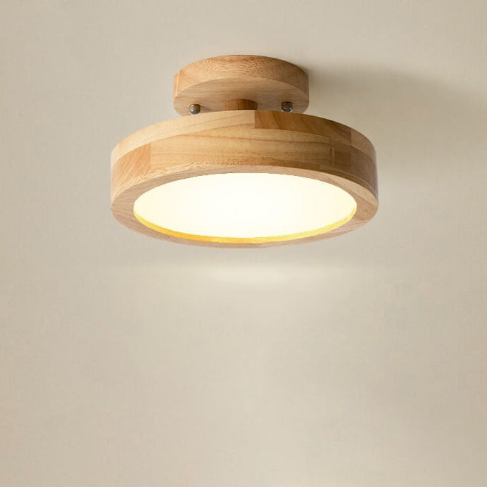 Nordic Log Round LED halvnedsænket loftslampe