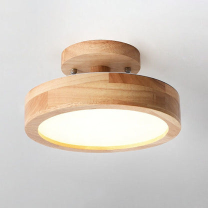 Nordic Log Round LED halvnedsænket loftslampe