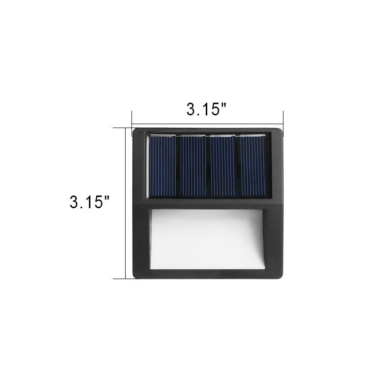 EcoBright - Vandtæt solcelledrevet udendørs LED-terrassebelysning, rund og firkantet