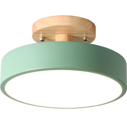 Nordic Log Round LED halvnedsænket loftslampe