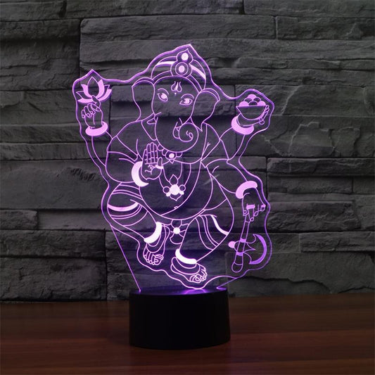 Devako | 3D Ganesh Rgb Led Nattebelysning