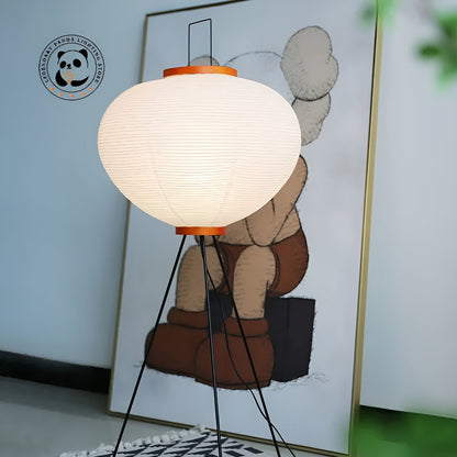 Devako | Wabi-Sabi Gulvlampe med Led af rispapir